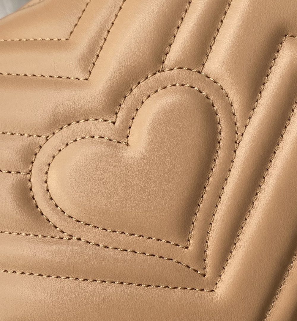 1:1 Replica Gucci GG Marmont Mini Top Handle Bag Beige For Women, Women's Bags 8.3in/21cm GG