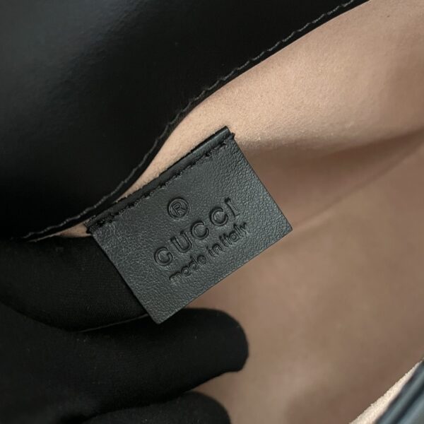 1:1 Replica Gucci GG Marmont Mini Top Handle Bag Black For Women, Women's Bags 8.3in/21cm GG ‎547260 DTDIT 1000