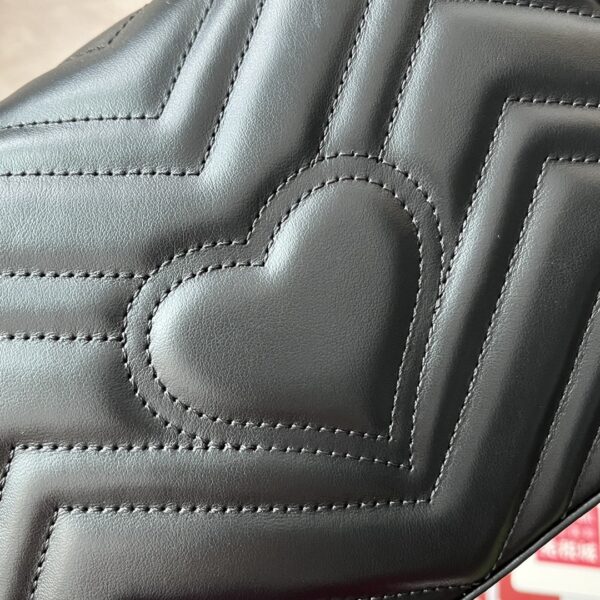 1:1 Replica Gucci GG Marmont Mini Top Handle Bag Black For Women, Women's Bags 8.3in/21cm GG ‎547260 DTDIT 1000