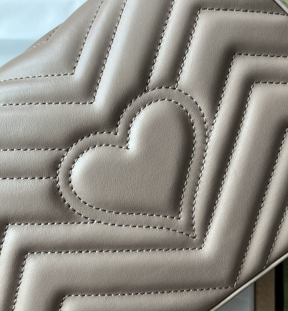 1:1 Replica Gucci GG Marmont Mini Top Handle Bag Nude For Women, Women's Bags 8.3in/21cm GG