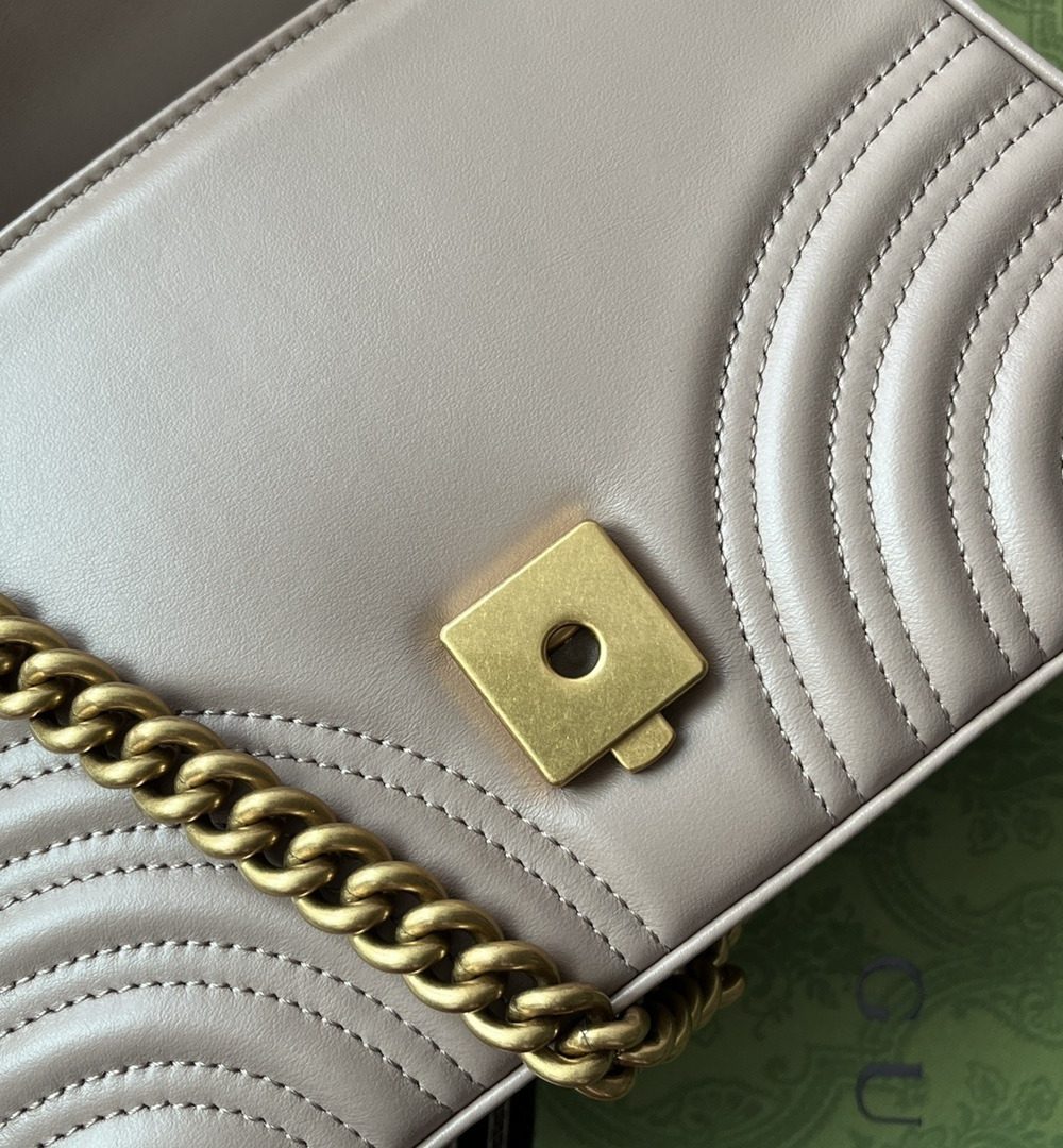 1:1 Replica Gucci GG Marmont Mini Top Handle Bag Nude For Women, Women's Bags 8.3in/21cm GG