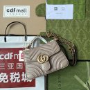 1:1 Replica Gucci GG Marmont Mini Top Handle Bag Nude For Women, Women's Bags 8.3in/21cm GG