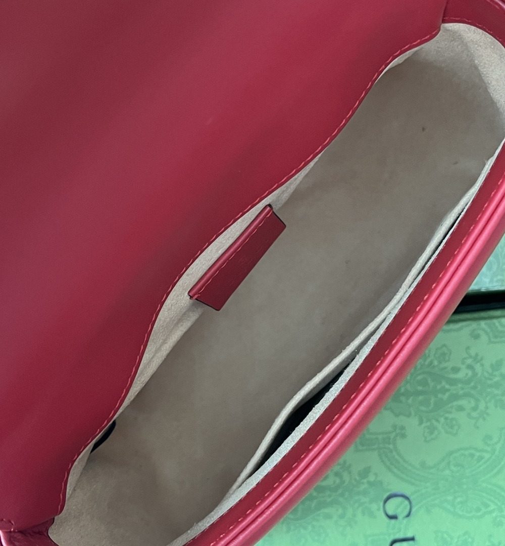 1:1 Replica Gucci GG Marmont Mini Top Handle Bag Red For Women, Women's Bags 8.3in/21cm GG ‎