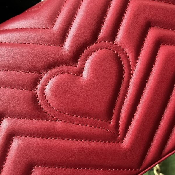 1:1 Replica Gucci GG Marmont Mini Top Handle Bag Red For Women, Women's Bags 8.3in/21cm GG ‎