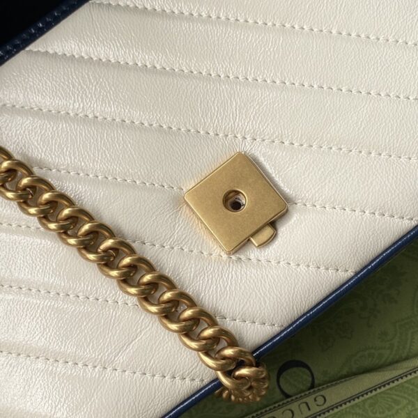1:1 Replica Gucci GG Marmont Mini Top Handle Bag White For Women 8in/21cm 583571-0OLFX-9085