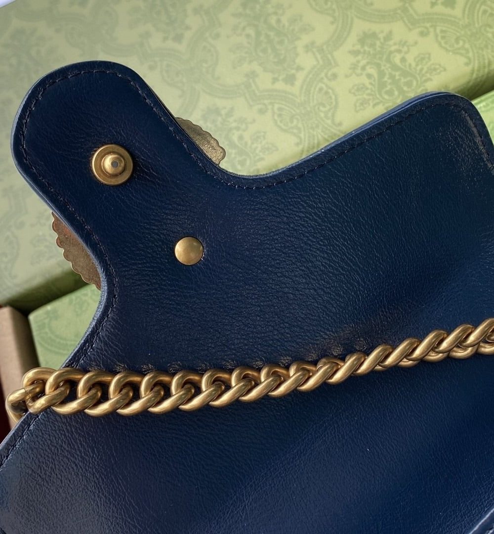 1:1 Replica Gucci GG Marmont Mini Top Handle Bag White For Women 8in/21cm 583571-0OLFX-9085