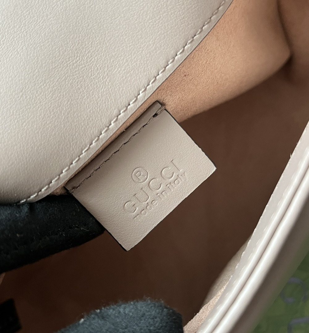 1:1 Replica Gucci GG Marmont Mini Top Handle Bag White For Women, Women's Bags 8.3in/21cm GG ‎547260 DTDIT 9022
