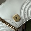 1:1 Replica Gucci GG Marmont Mini Top Handle Bag White For Women, Women's Bags 8.3in/21cm GG ‎547260 DTDIT 9022