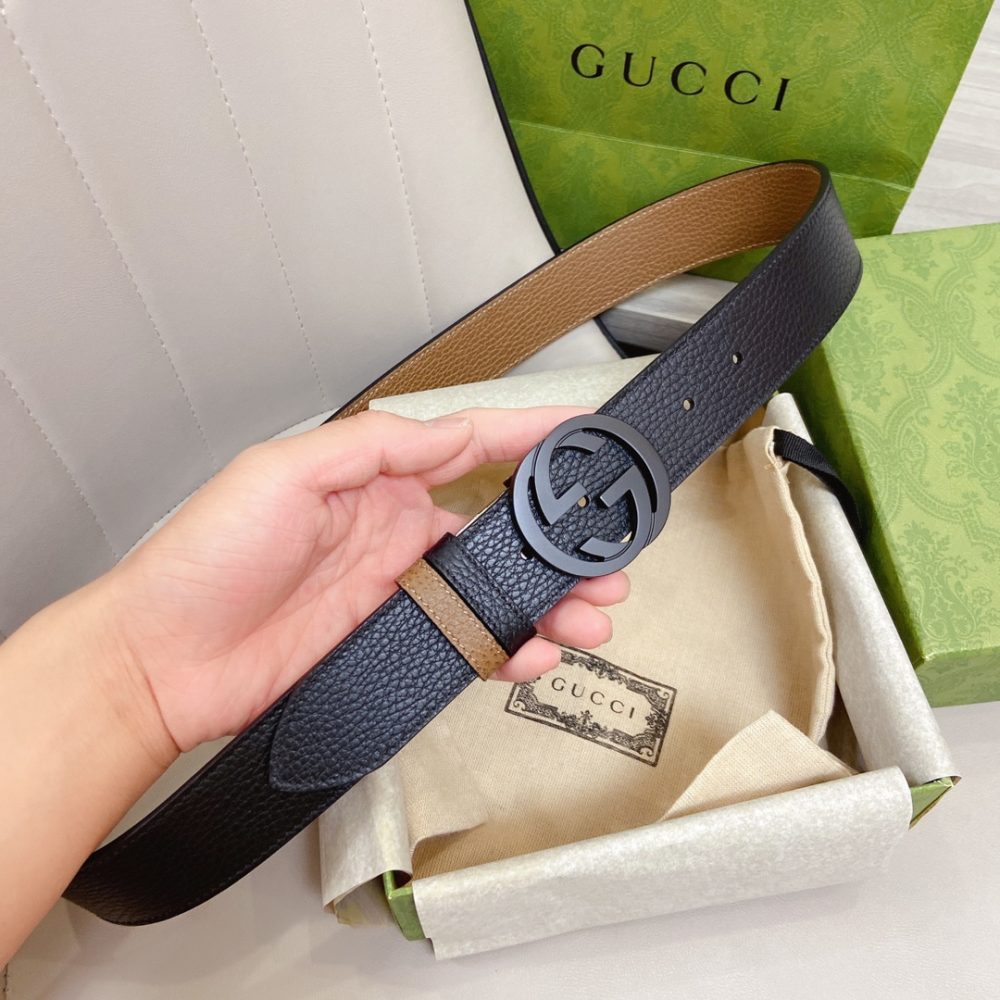 1:1 Replica Gucci GG Marmont Reversible Belt Black, Women Belt - Image 7
