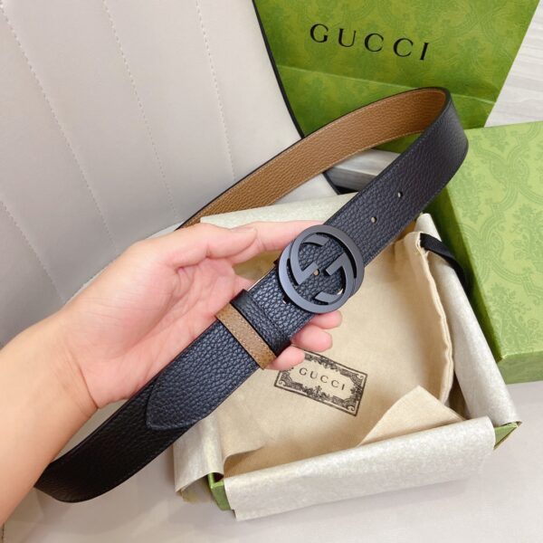 1:1 Replica Gucci GG Marmont Reversible Belt Black, Women Belt