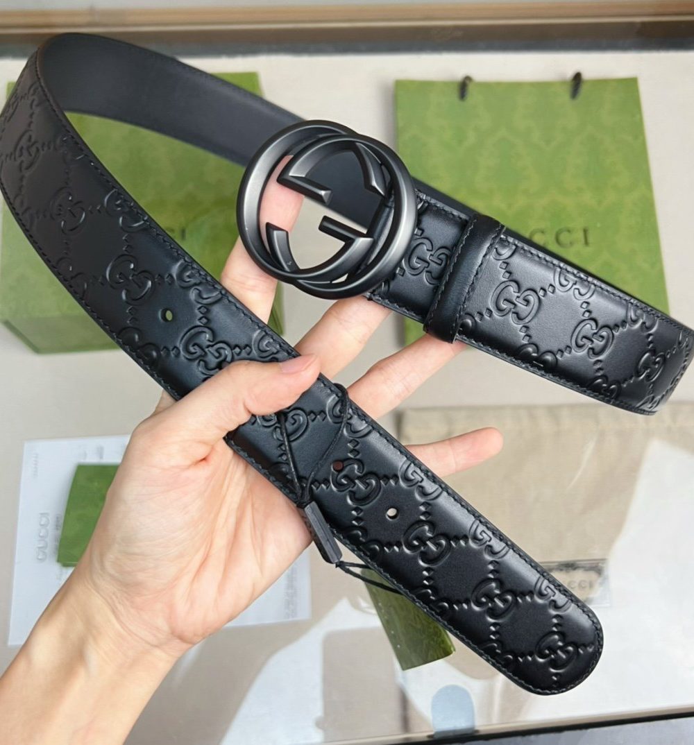 1:1 Replica Gucci GG Marmont Reversible Belt Black, Women Belt