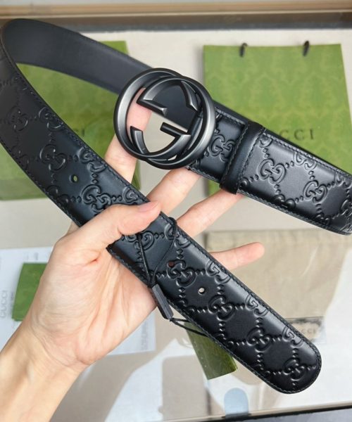 1:1 Replica Gucci GG Marmont Reversible Belt Black, Women Belt