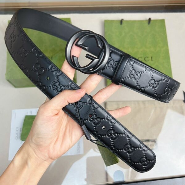 1:1 Replica Gucci GG Marmont Reversible Belt Black, Women Belt