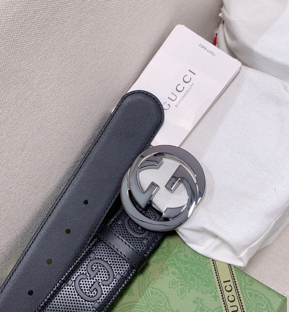 1:1 Replica Gucci GG Marmont Reversible Belt Black, Women Belt