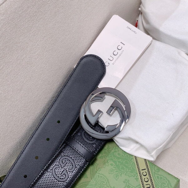1:1 Replica Gucci GG Marmont Reversible Belt Black, Women Belt