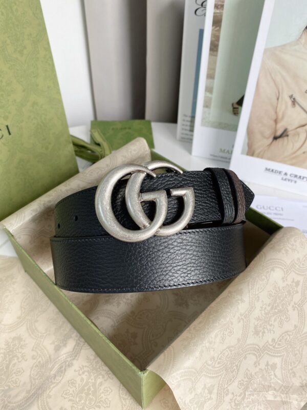 1:1 Replica Gucci GG Marmont Reversible Belt Black, Women Belt 627055 CAO2N 1062