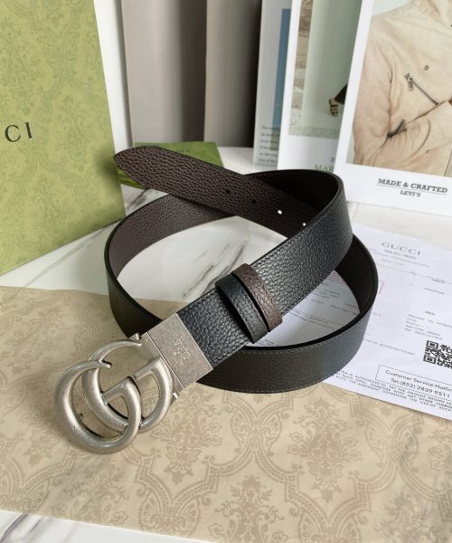 1:1 Replica Gucci GG Marmont Reversible Belt Black, Women Belt 627055 CAO2N 1062