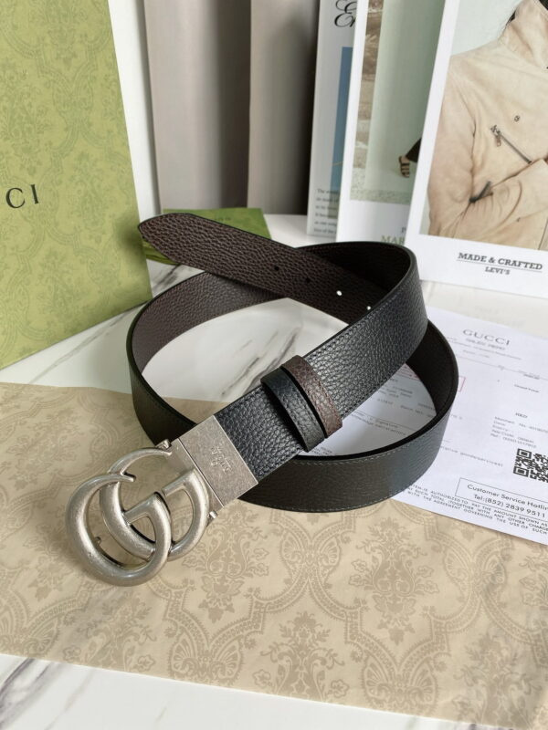 1:1 Replica Gucci GG Marmont Reversible Belt Black, Women Belt 627055 CAO2N 1062