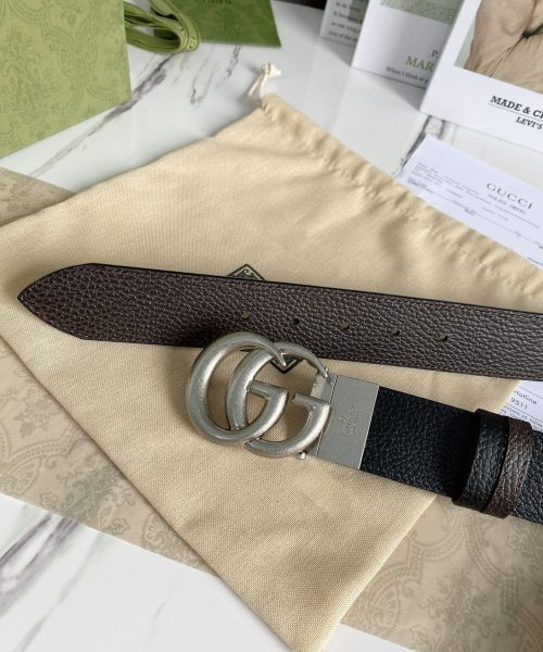 1:1 Replica Gucci GG Marmont Reversible Belt Black, Women Belt 627055 CAO2N 1062