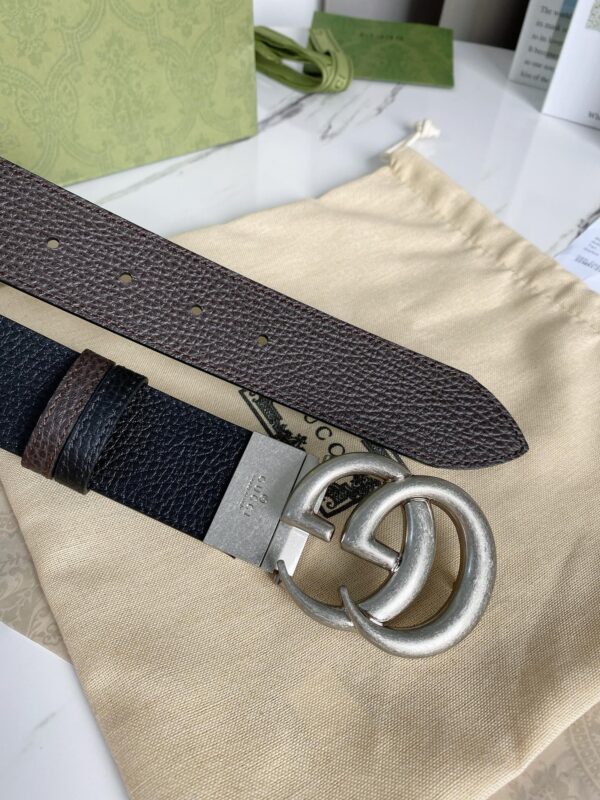 1:1 Replica Gucci GG Marmont Reversible Belt Black, Women Belt 627055 CAO2N 1062