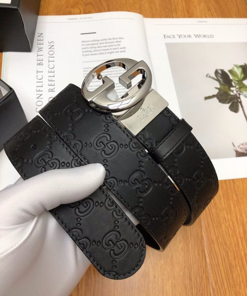 1:1 Replica Gucci GG Marmont Reversible Belt Black, Women Belt