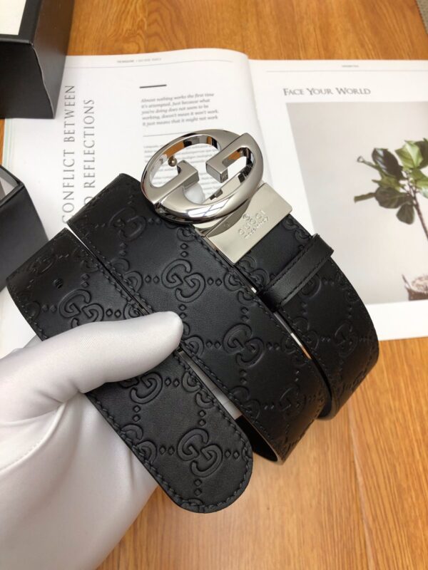 1:1 Replica Gucci GG Marmont Reversible Belt Black, Women Belt