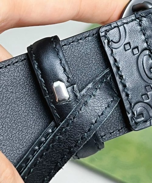 1:1 Replica Gucci GG Marmont Reversible Belt Black, Women Belt