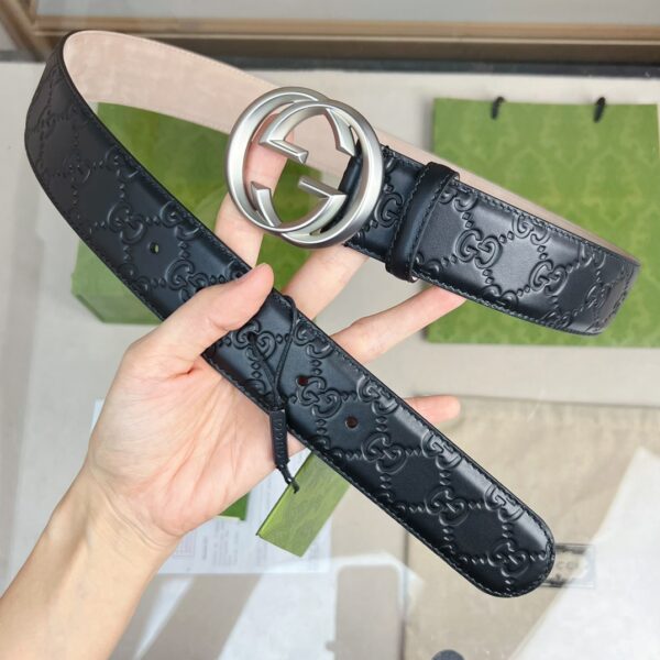 1:1 Replica Gucci GG Marmont Reversible Belt Black, Women Belt