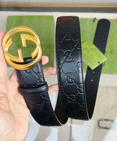 1:1 Replica Gucci GG Marmont Reversible Belt Black, Women Belt