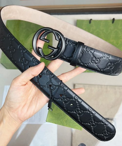 1:1 Replica Gucci GG Marmont Reversible Belt Black, Women Belt