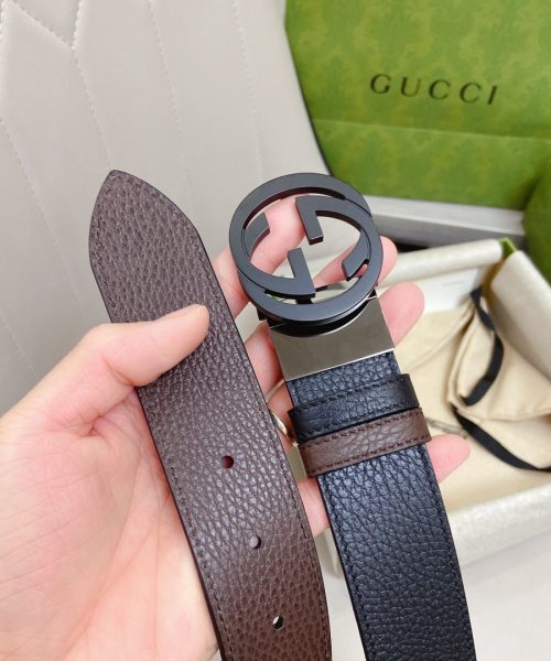 1:1 Replica Gucci GG Marmont Reversible Belt Black, Women Belt