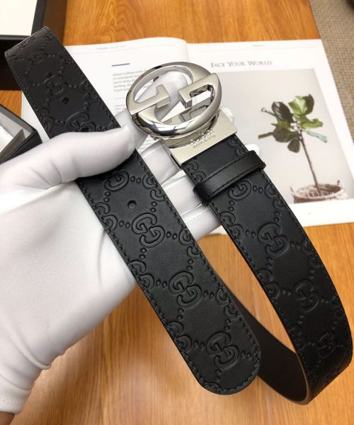 1:1 Replica Gucci GG Marmont Reversible Belt Black, Women Belt