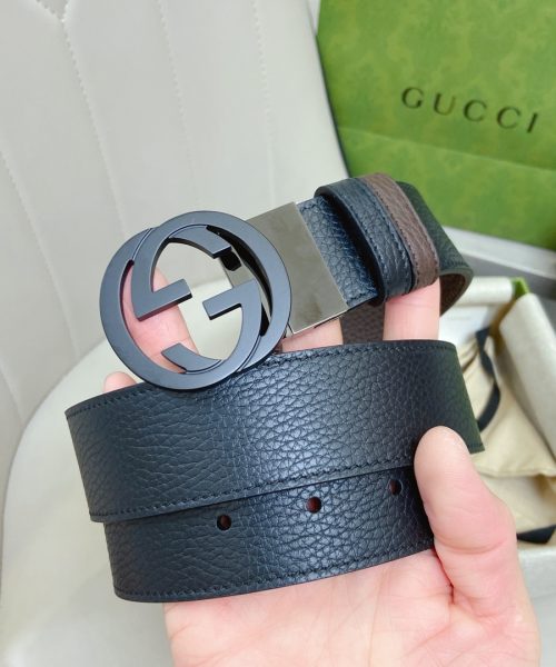 1:1 Replica Gucci GG Marmont Reversible Belt Black, Women Belt