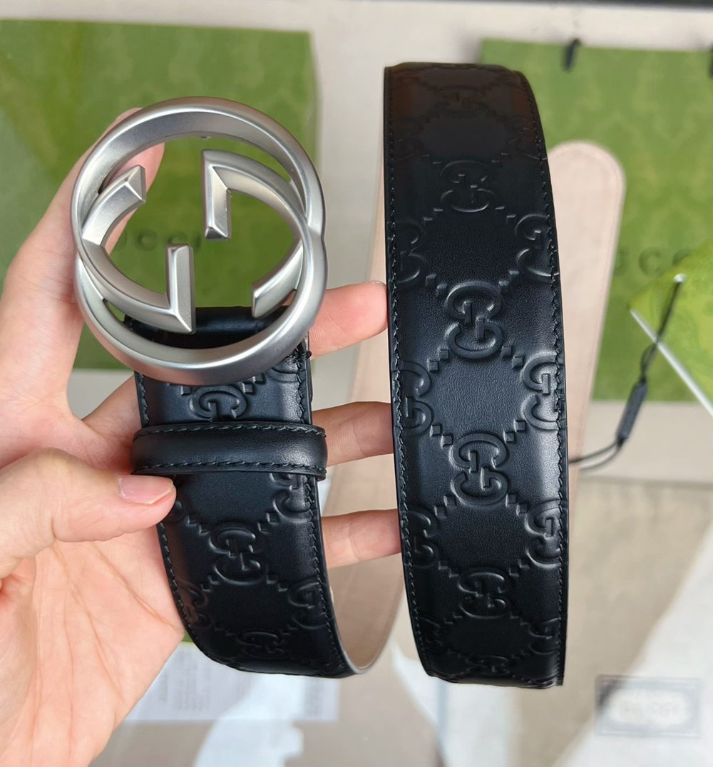 1:1 Replica Gucci GG Marmont Reversible Belt Black, Women Belt