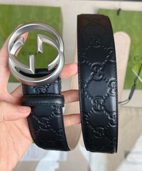 1:1 Replica Gucci GG Marmont Reversible Belt Black, Women Belt