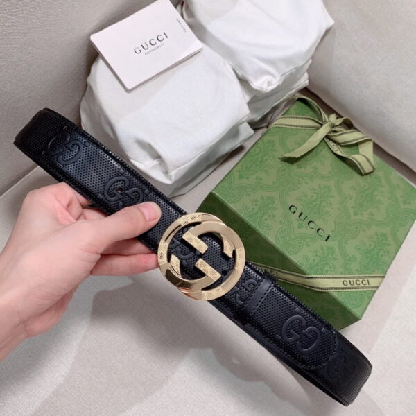 1:1 Replica Gucci GG Marmont Reversible Belt Black, Women Belt
