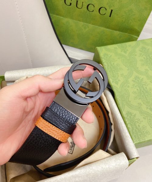 1:1 Replica Gucci GG Marmont Reversible Belt Black, Women Belt