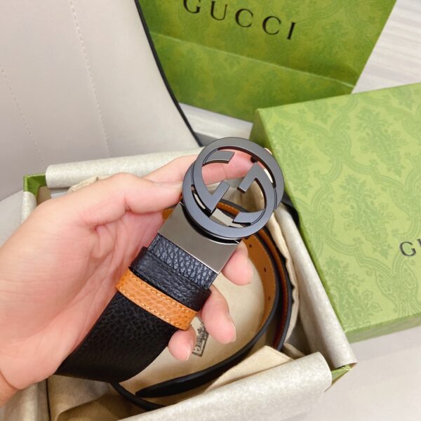 1:1 Replica Gucci GG Marmont Reversible Belt Black, Women Belt