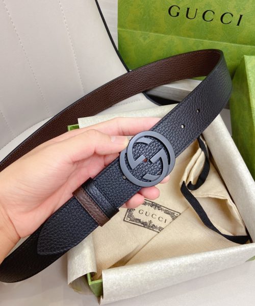 1:1 Replica Gucci GG Marmont Reversible Belt Black, Women Belt