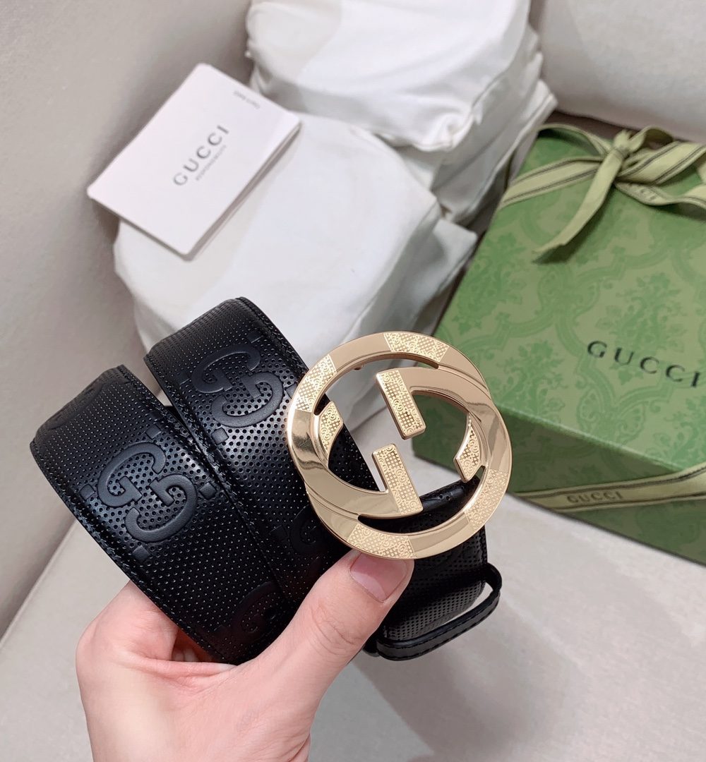 1:1 Replica Gucci GG Marmont Reversible Belt Black, Women Belt