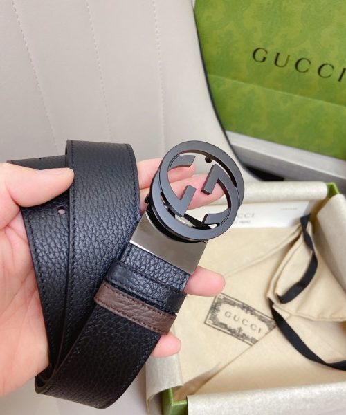 1:1 Replica Gucci GG Marmont Reversible Belt Black, Women Belt