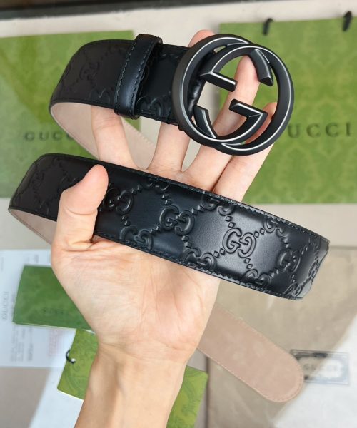 1:1 Replica Gucci GG Marmont Reversible Belt Black, Women Belt