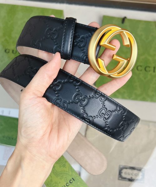 1:1 Replica Gucci GG Marmont Reversible Belt Black, Women Belt