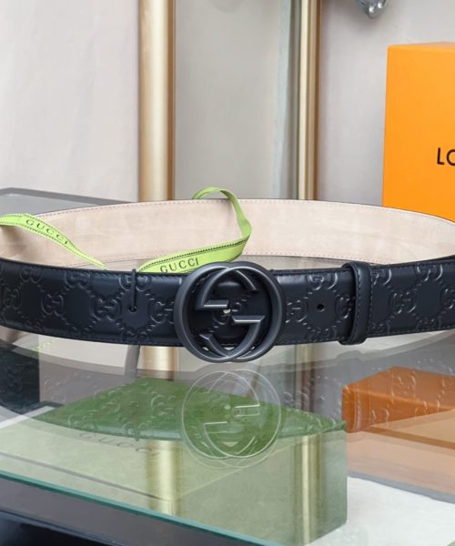 1:1 Replica Gucci GG Marmont Reversible Belt Black, Women Belt