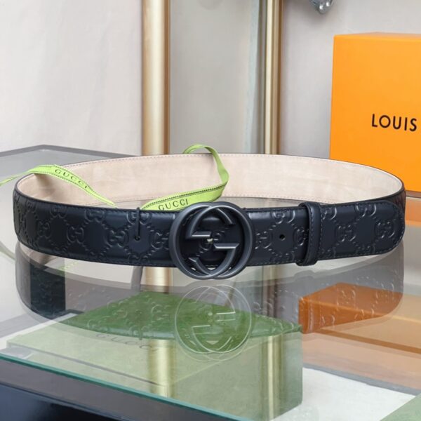 1:1 Replica Gucci GG Marmont Reversible Belt Black, Women Belt