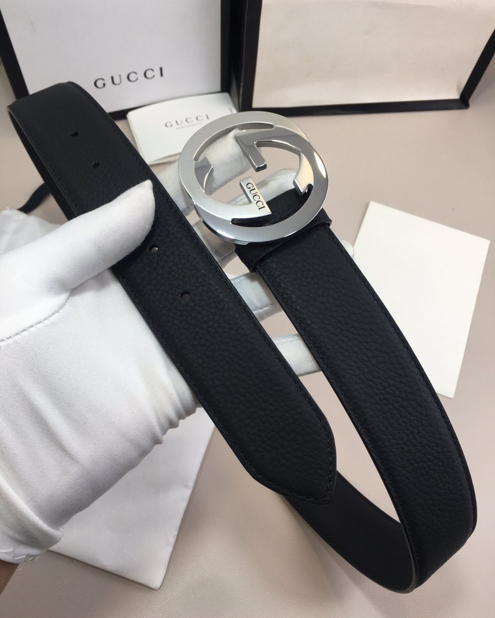 1:1 Replica Gucci GG Marmont Reversible Belt Black, Women Belt