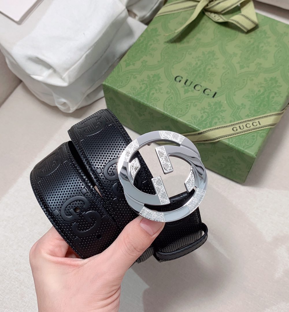 1:1 Replica Gucci GG Marmont Reversible Belt Black, Women Belt