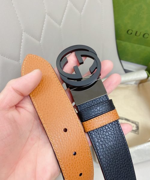 1:1 Replica Gucci GG Marmont Reversible Belt Black, Women Belt
