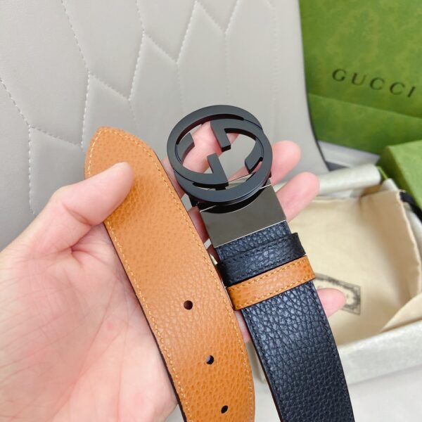 1:1 Replica Gucci GG Marmont Reversible Belt Black, Women Belt