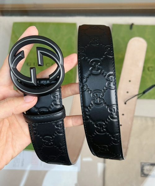 1:1 Replica Gucci GG Marmont Reversible Belt Black, Women Belt